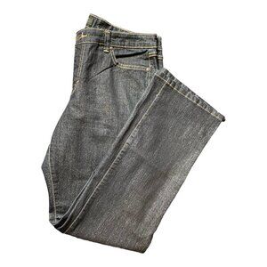 Nine West Womens Size 14 Dark Blue Embellished Pocket Jeans Y2K